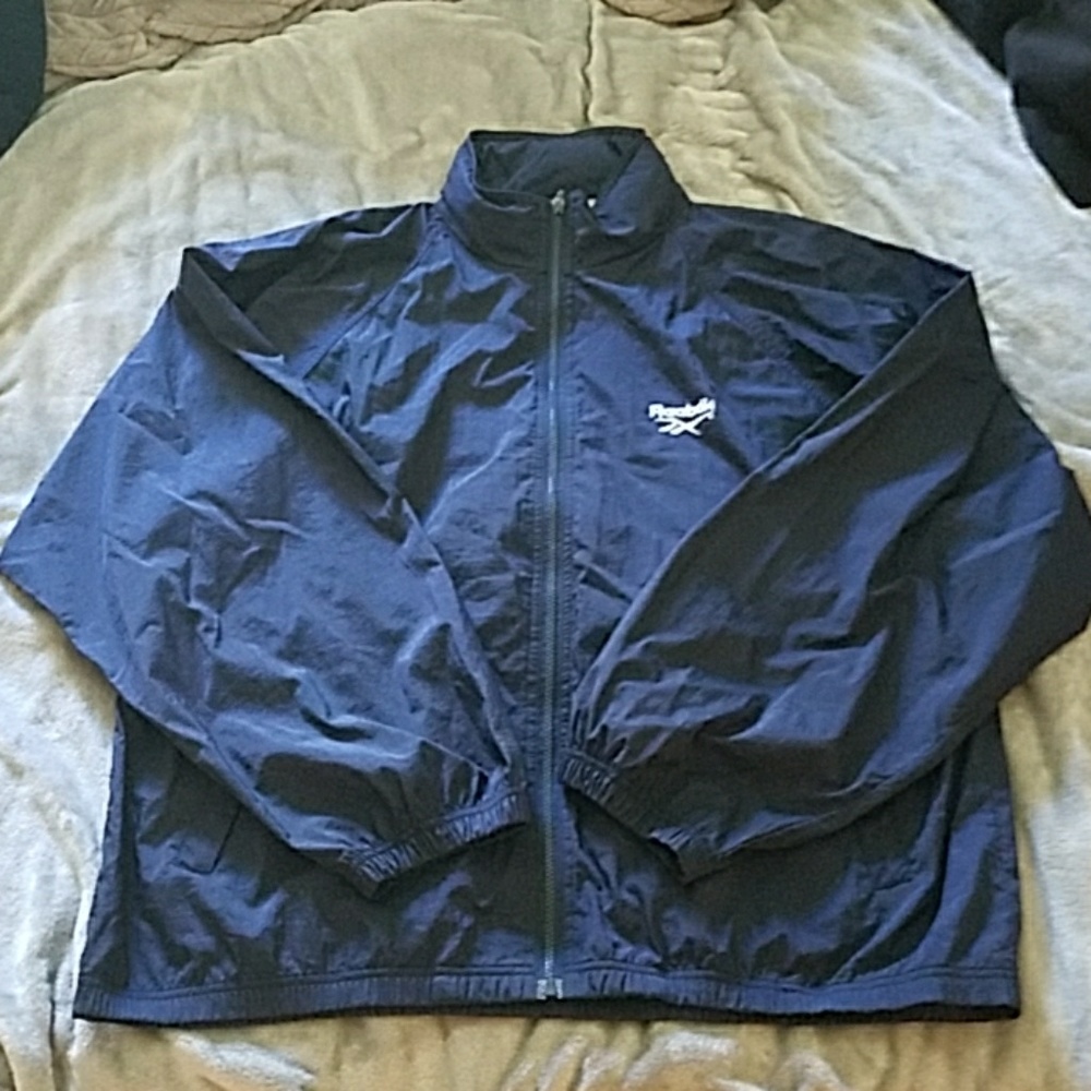 Vintage reebok windbreaker jacket w.hood large